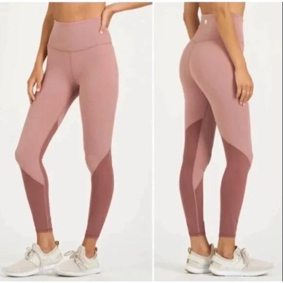 Vuori Pants - Vuori Studio Series Colorblock Leggings Light Terracotta sz M Workout Athleisure